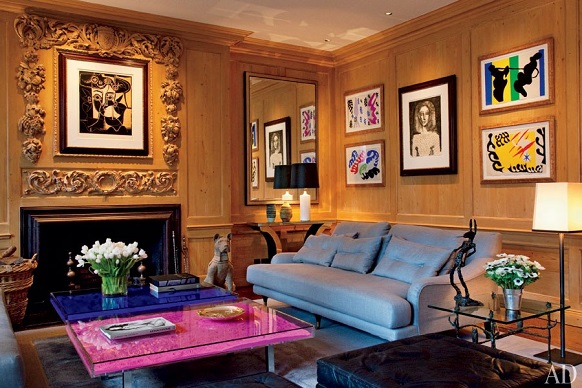 Celebrity's favorite designers: Sting's London Living Room renovated by Shelton, Mindel & Associates