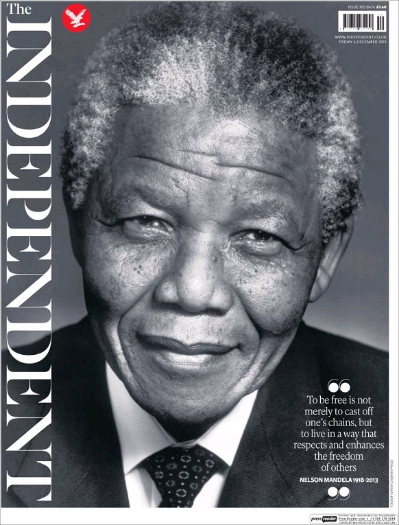 RIP Nelson Mandela - newspappers tributes -The Independent UK