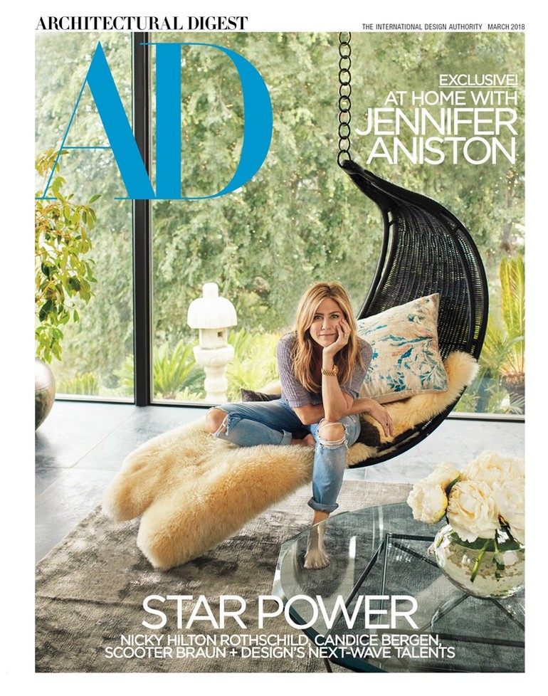 Jennifer Aniston in the Cover of Architectural Digest March Issue