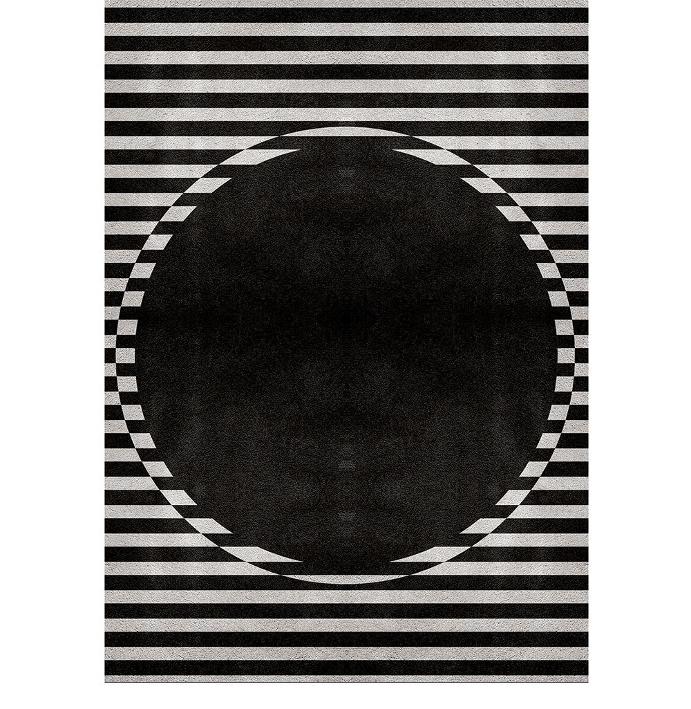 Black and white rug