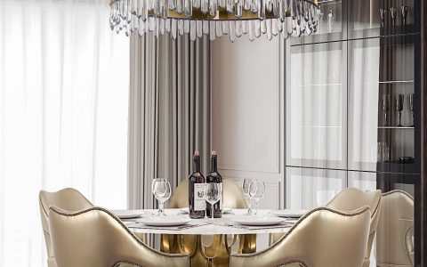 Kitchen and Dining Room ideas to get inspired by contemporary cream and gold dining room