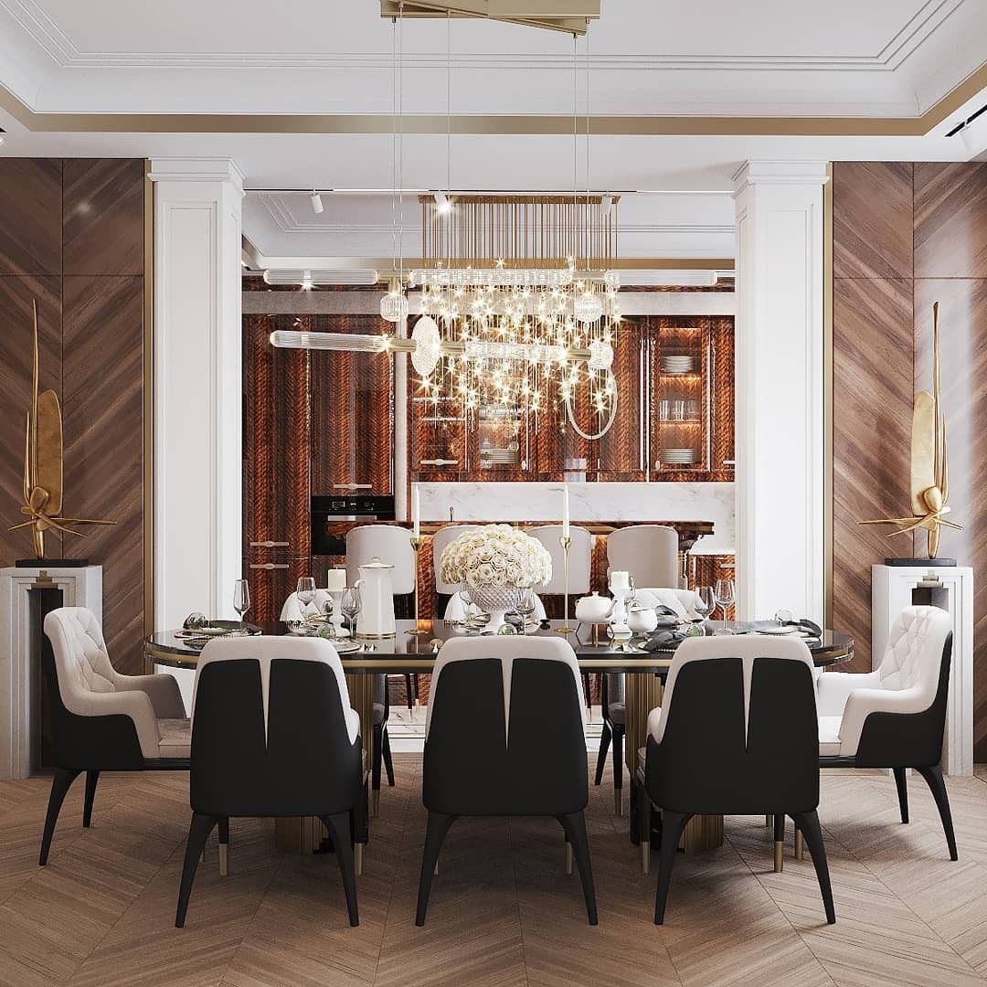 Kitchen and Dining room designs to get inspired by luxurious dining room space