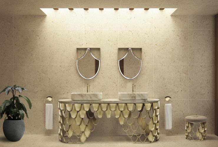 luxurious two sinks bathroom