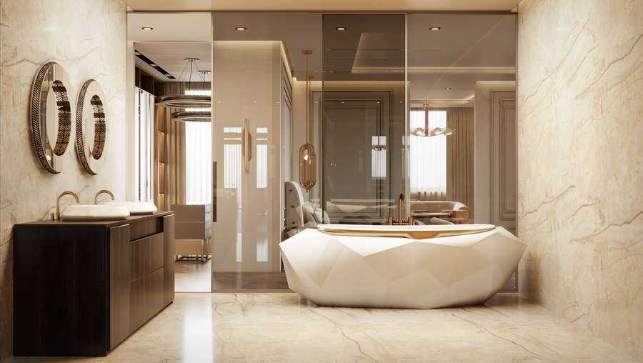 glossy white bathtub