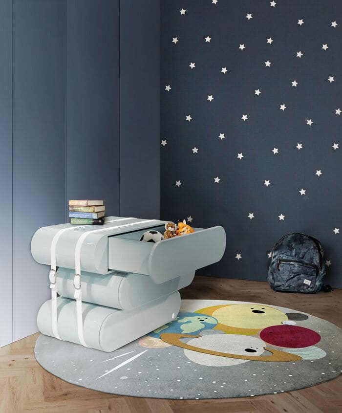 Blue Drawers Kids Room