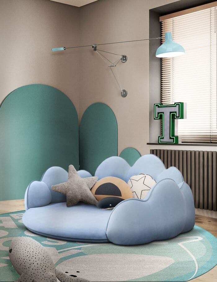 Light Blue Kids Bed