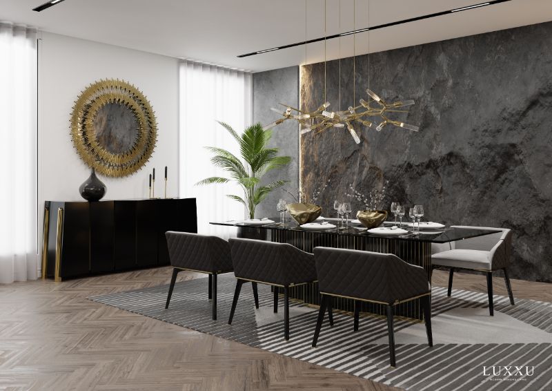 modern luxurious dining room