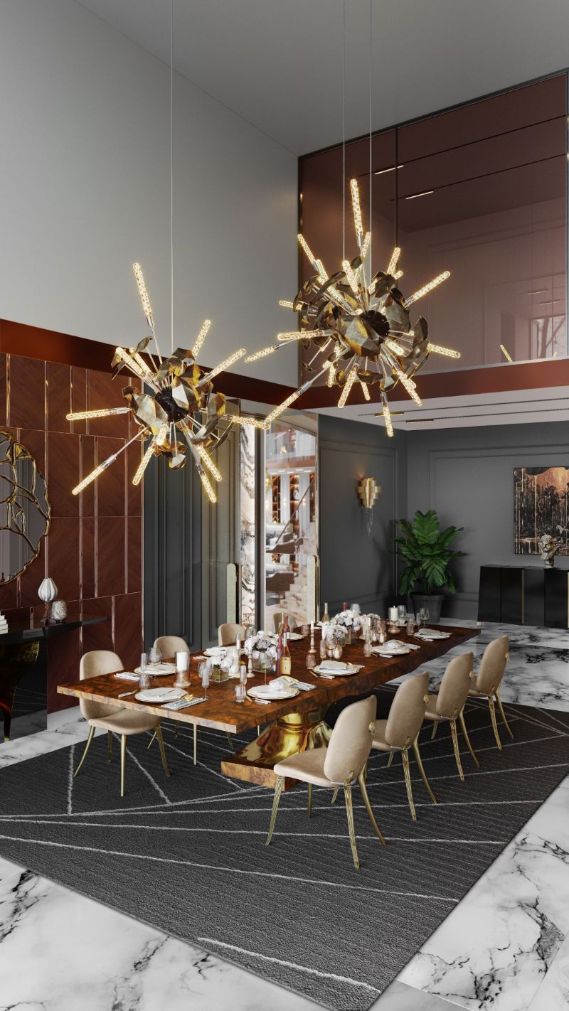 moden luxurious dining room