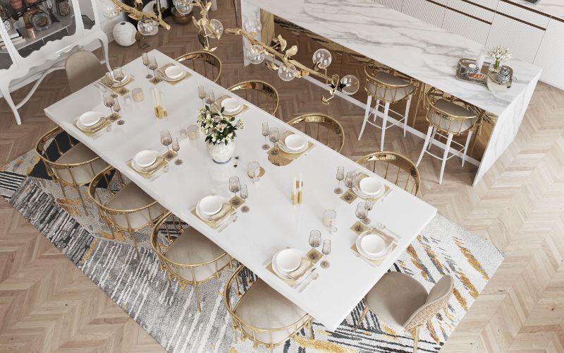 White dining room luxury