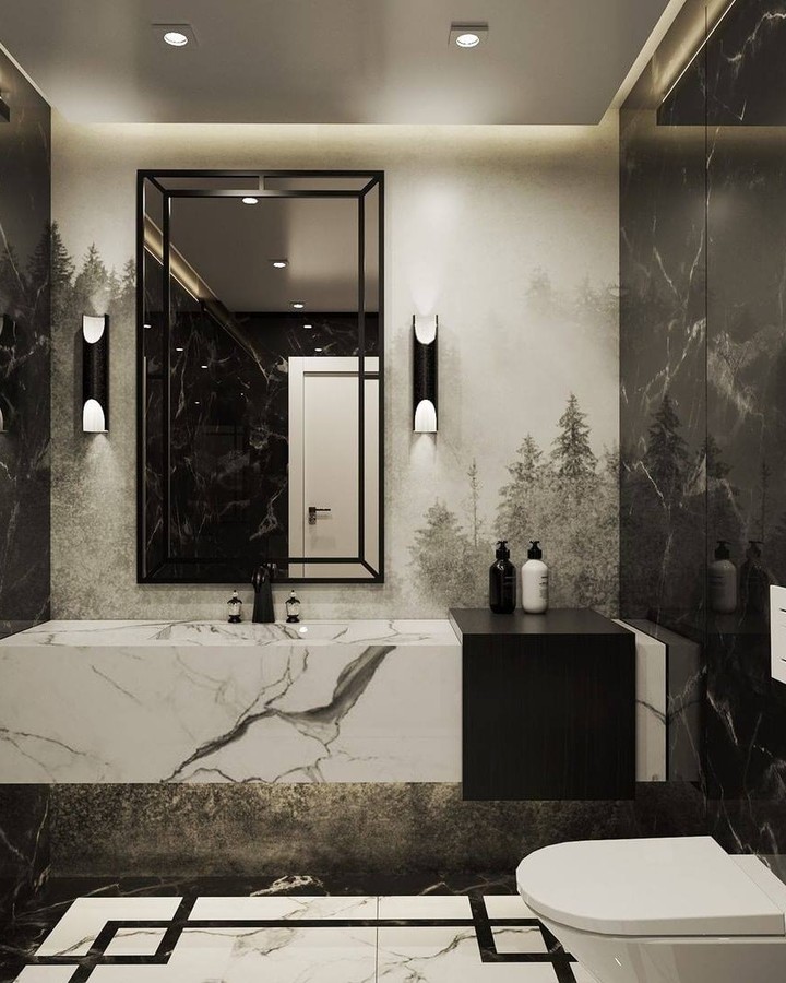 marble fancy bathroom