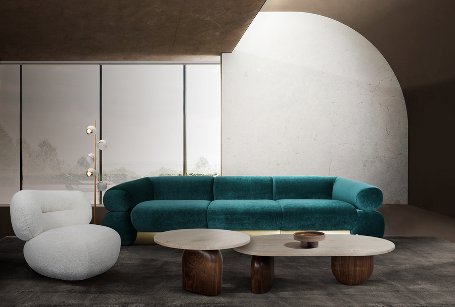 essential rom green modern large living room