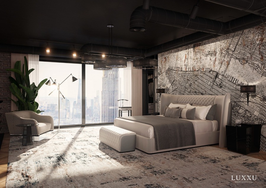 bedroom penthouse in new york manhattan