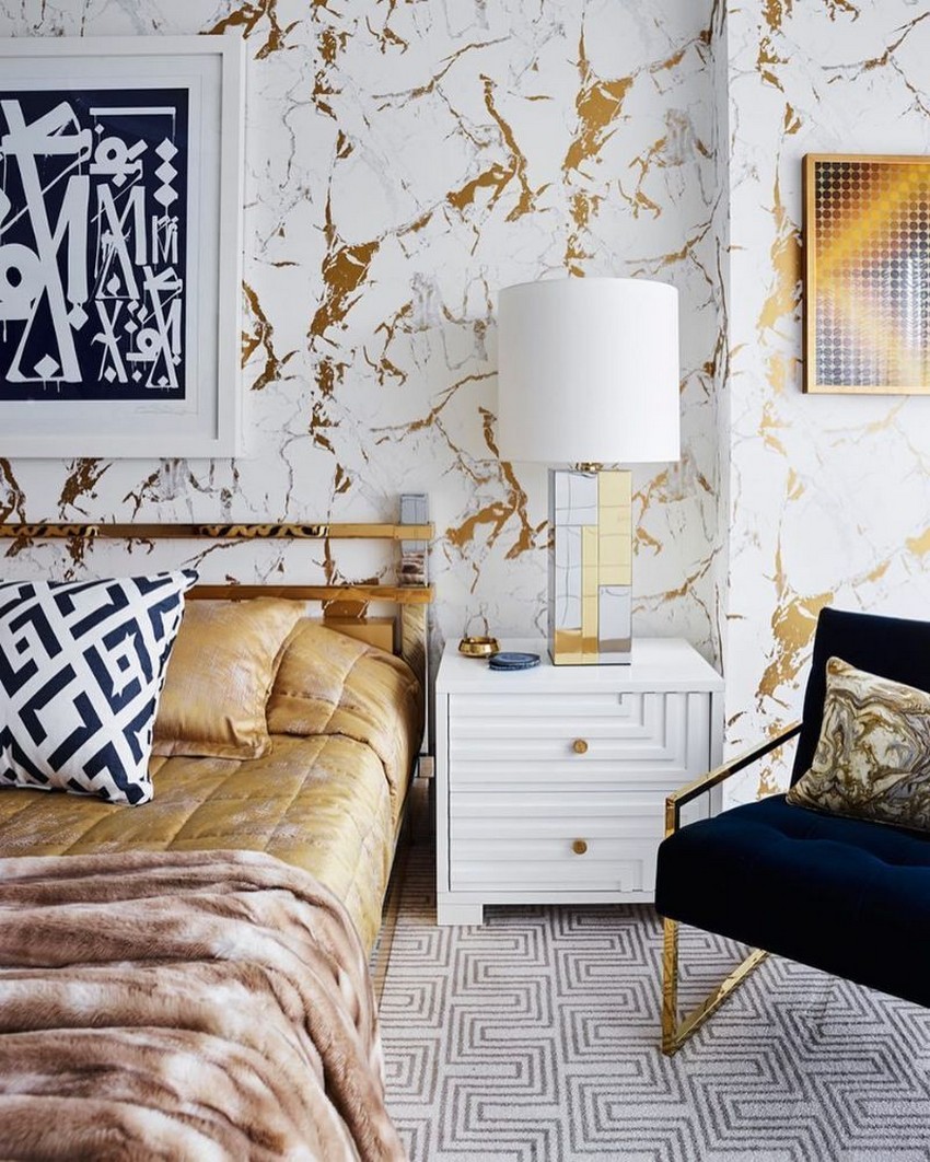 Light Bedroom With Golden Tones