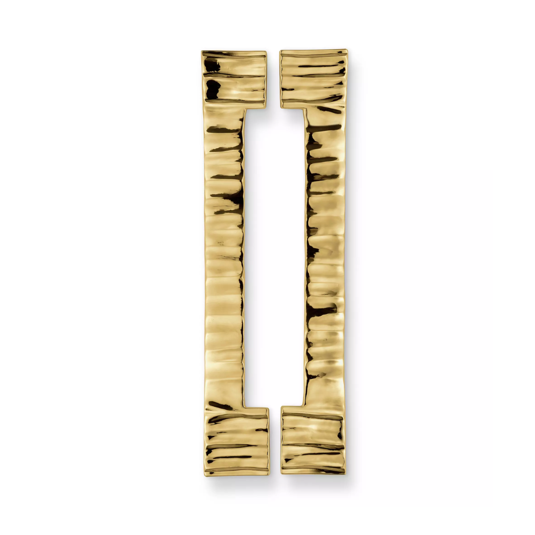 Baruka Door Pull - Made of brass, this door pull paus tribute do the Japanese culture and imagery