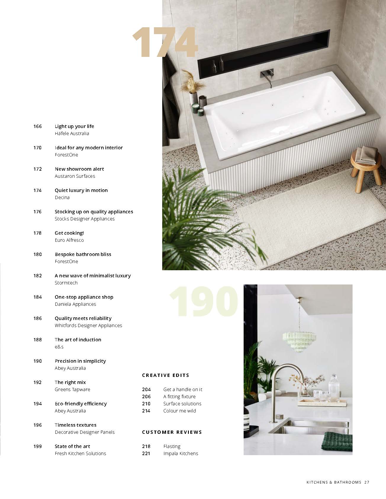 Luxury Magazine of the Week: Kitchens & Bathrooms Quarterly Australia